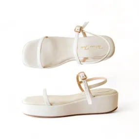 White Platform Sandals by HELEN