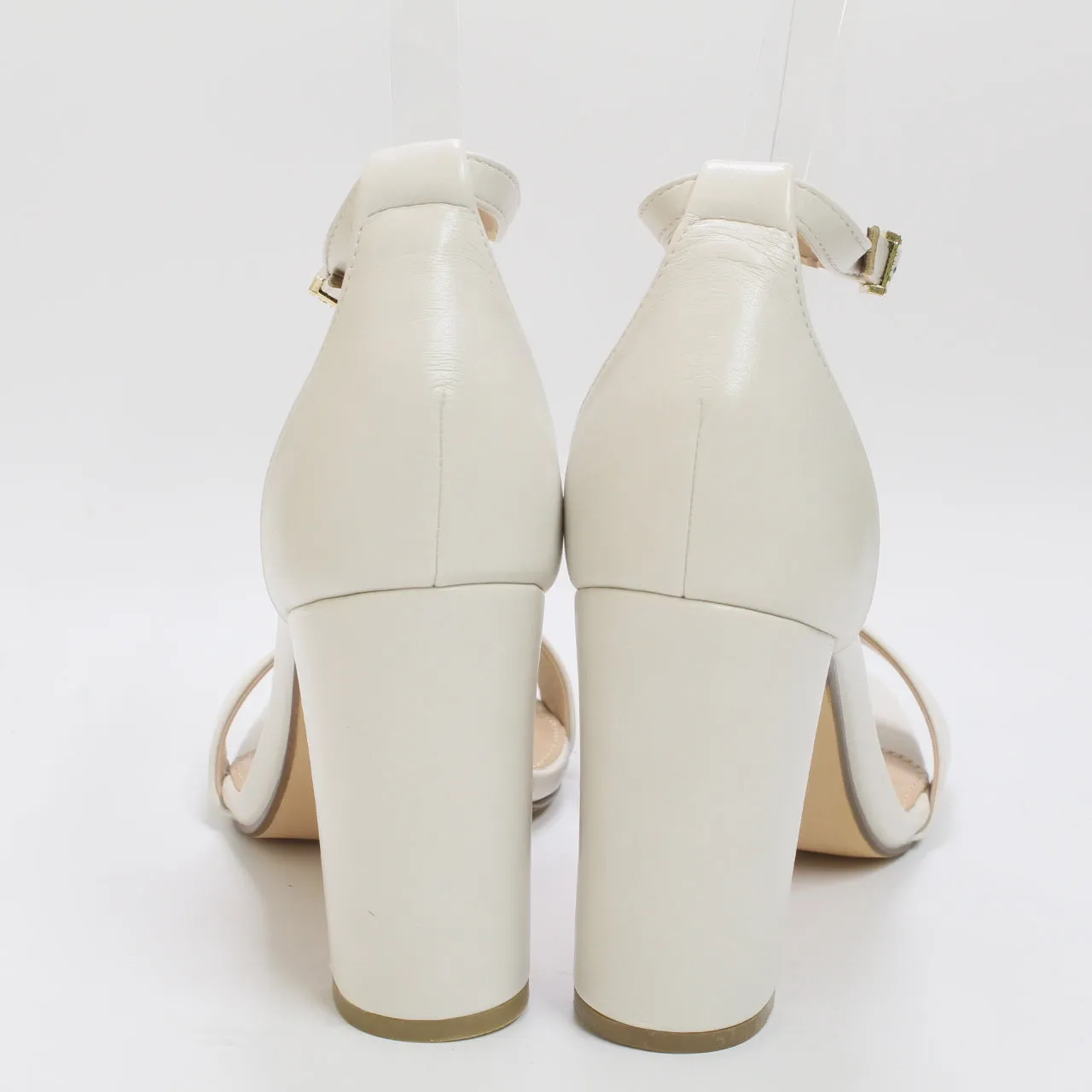 White Two Part Sandals for Women's Office Wear