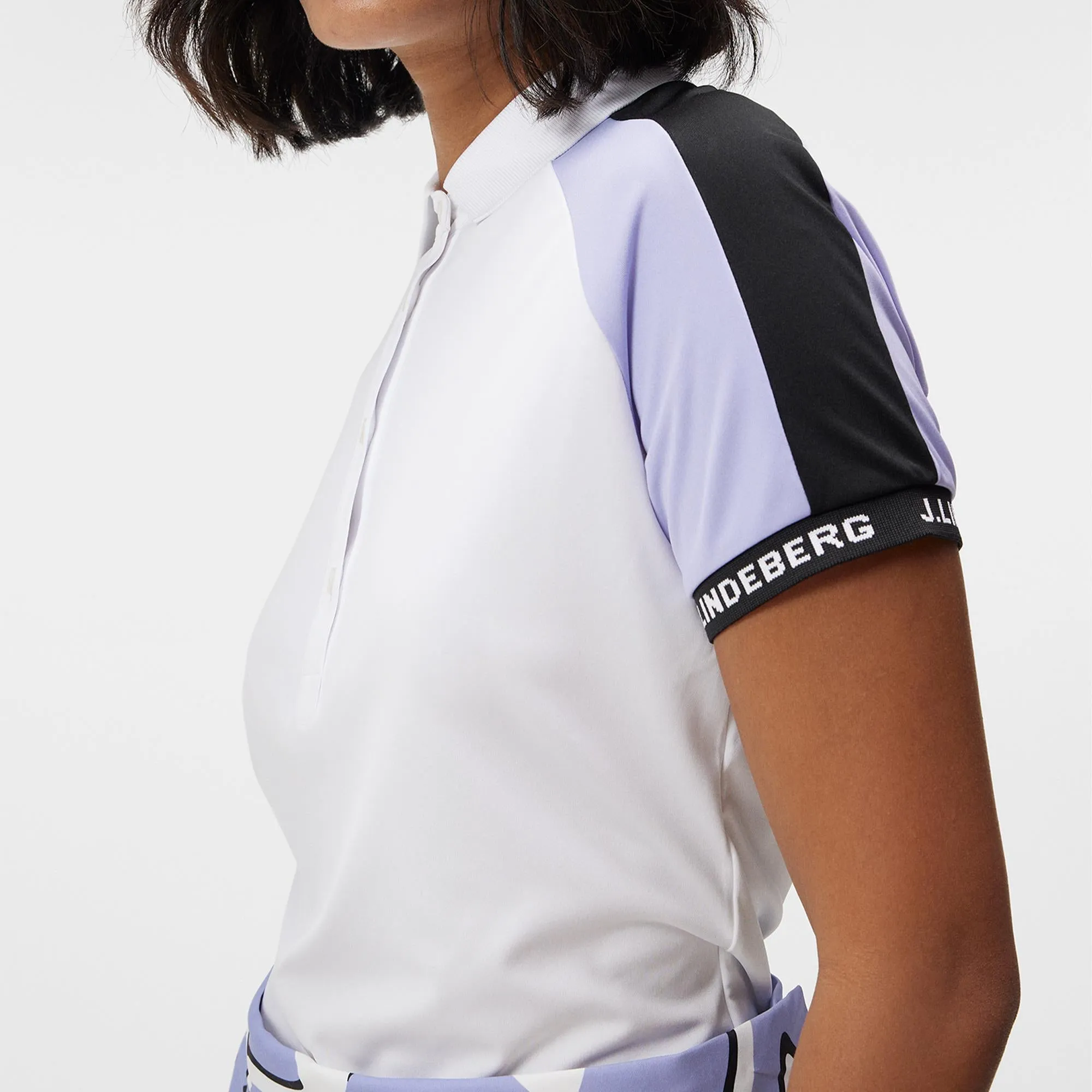 White Women's Golf Polo Shirt by J Lindeberg Perinne