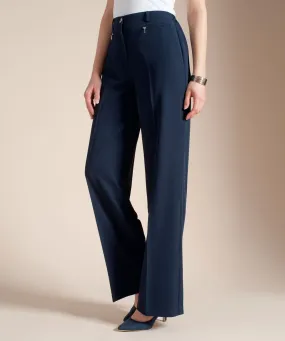 Stretch Waist Wide Leg Trousers