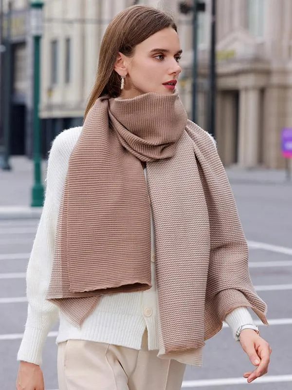 Winter Women's Color Block Scarf for Fall with Casual Style