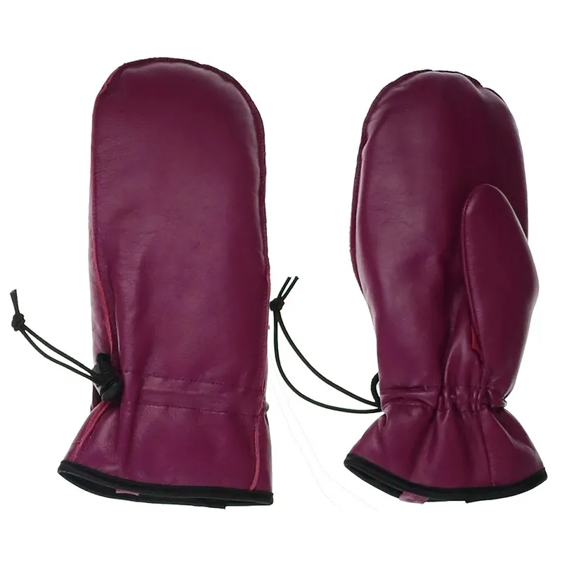 Premium Leather Women's Mittens with Glove Fingers Inside