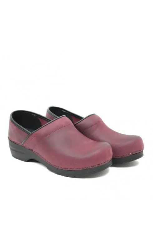 Women's Bordeaux Clogs - 7488