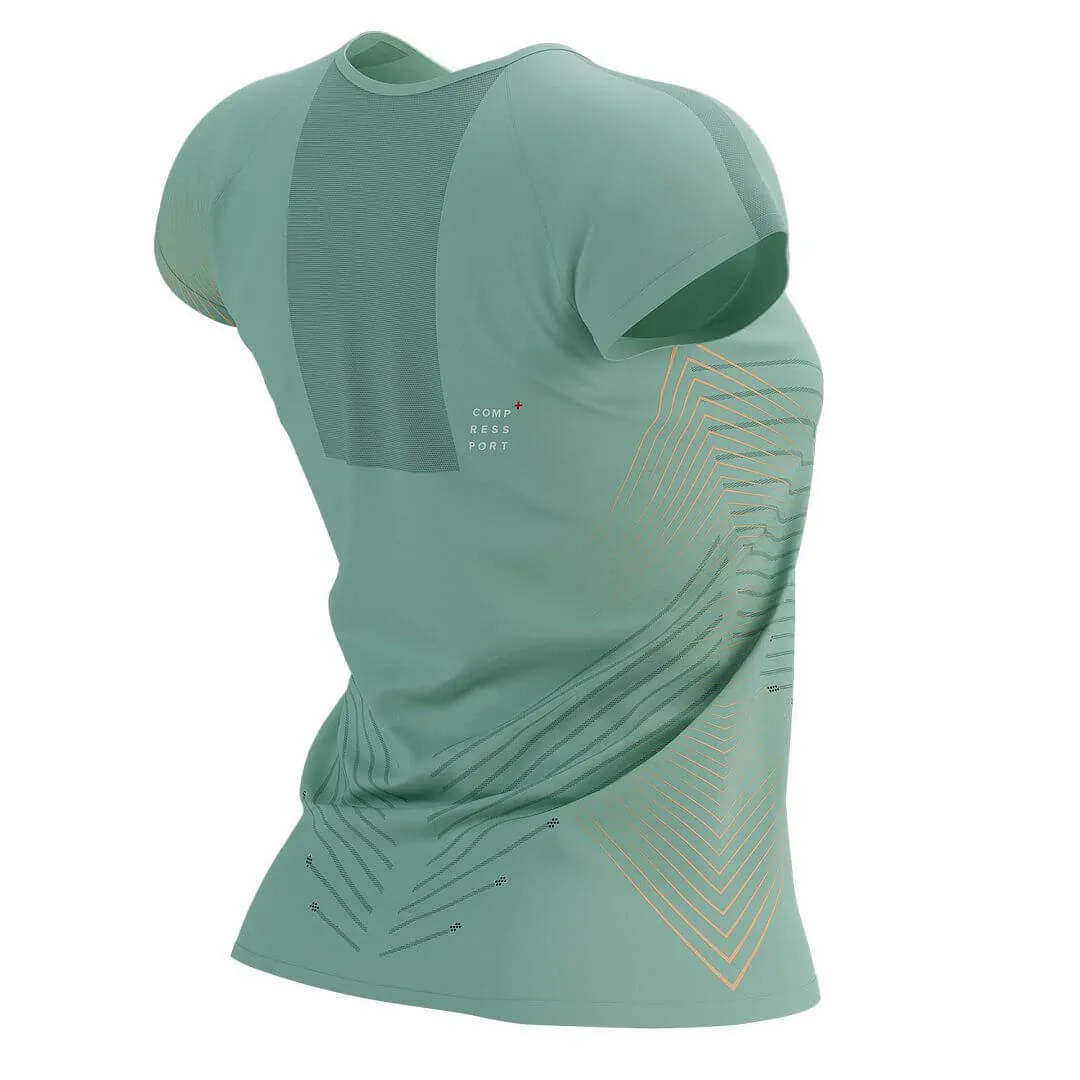 Women's Performance T-shirt in Creme de Menthe & Papaya Punch