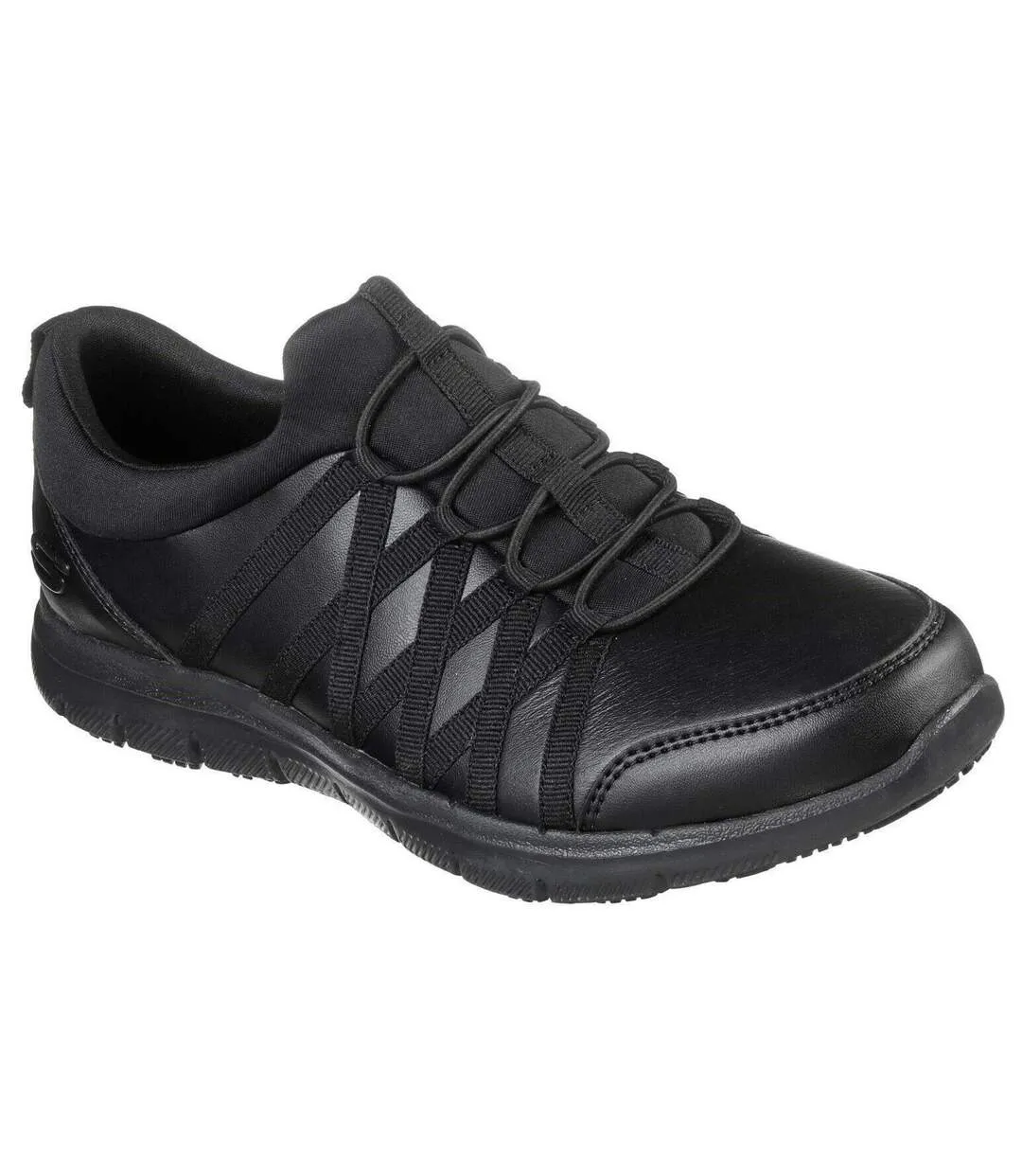 Black Skechers Women's Ladies Ghenter Dagsby Leather Safety Shoes