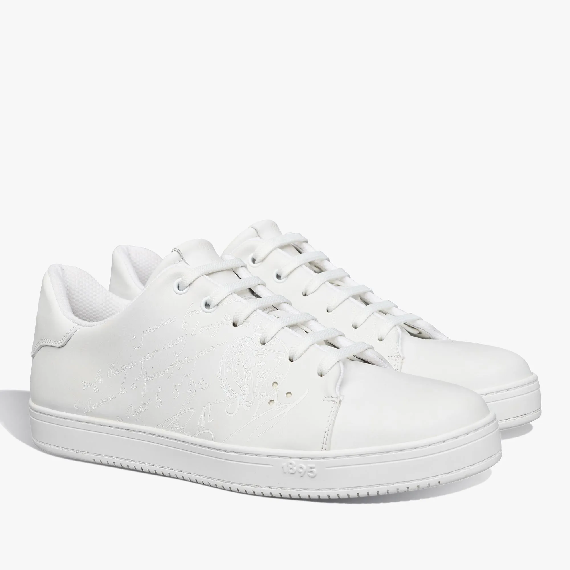 Written Leather Sneaker for Playtime