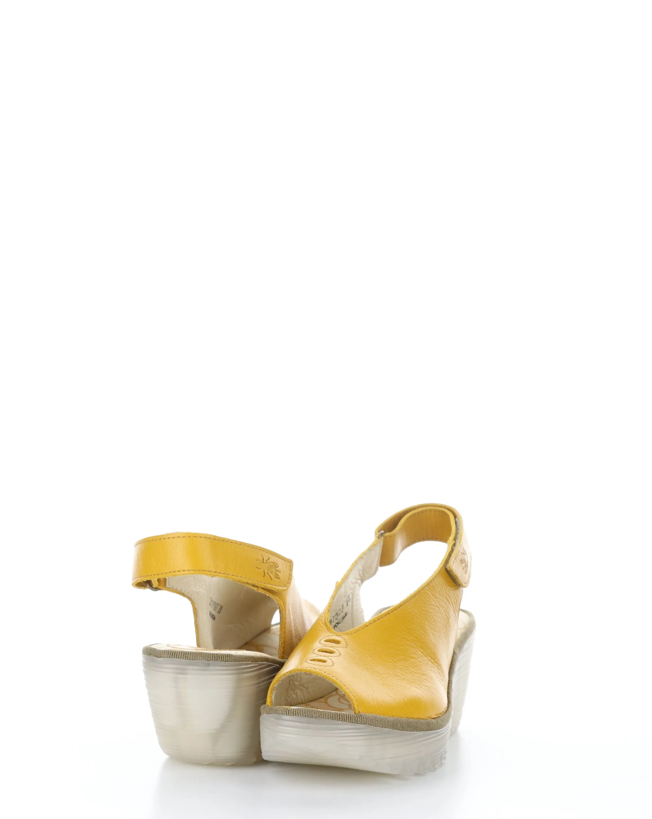 YEAY387FLY 007 MUSTARD Velcro Sandals - Women's Fashion Shoes