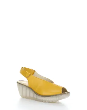 YEAY387FLY 007 MUSTARD Velcro Sandals - Women's Fashion Shoes