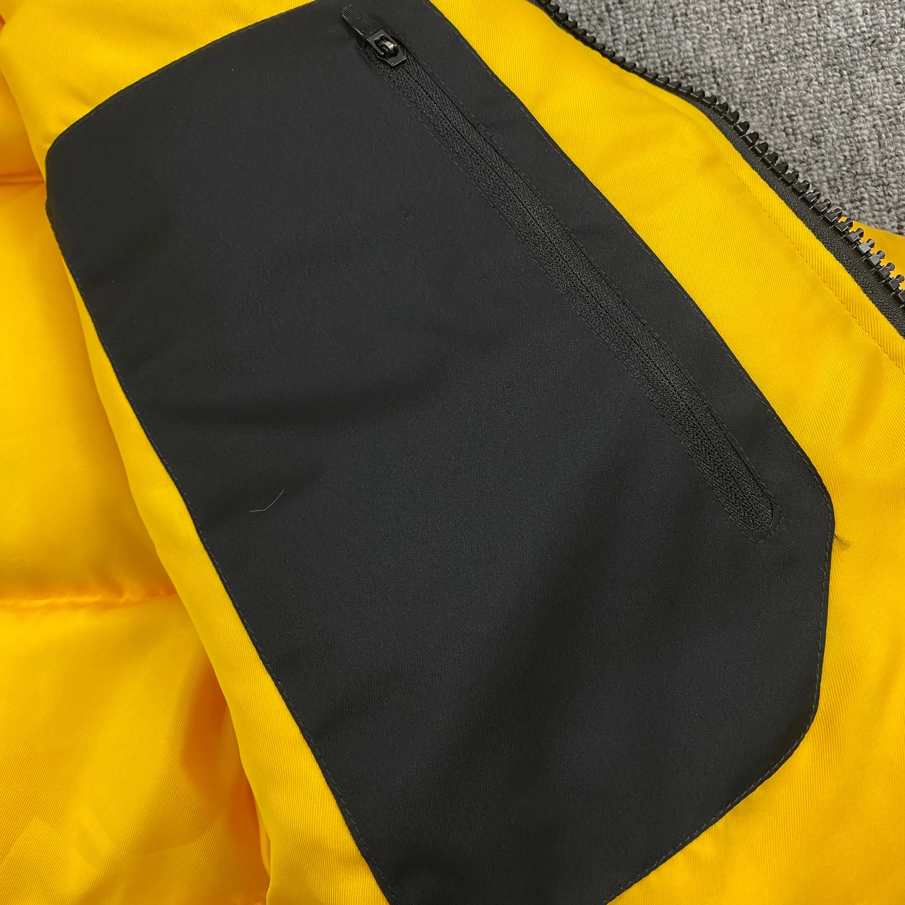 Yellow & Black Collaborative Down Jacket