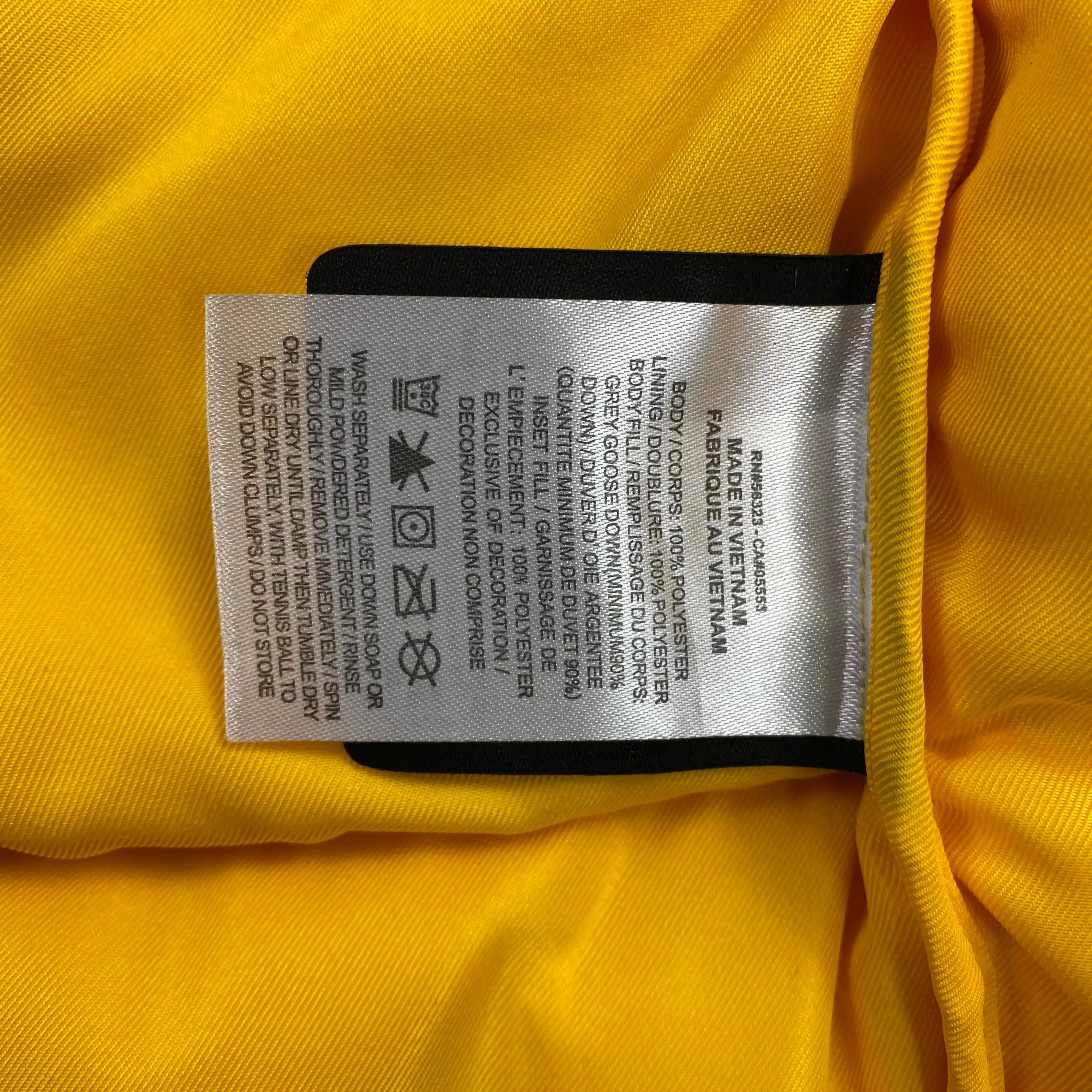 Yellow & Black Collaborative Down Jacket