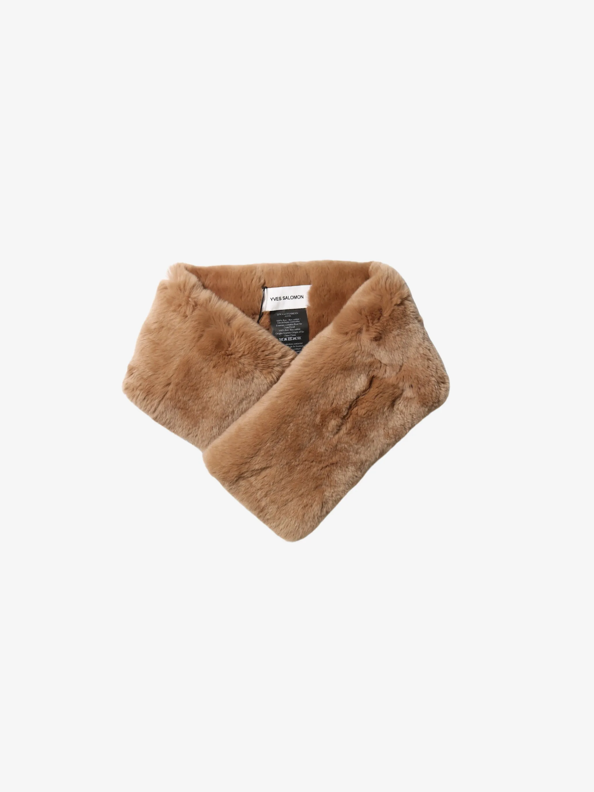 YVES SALOMON Rabbit Fur Scarf for Women