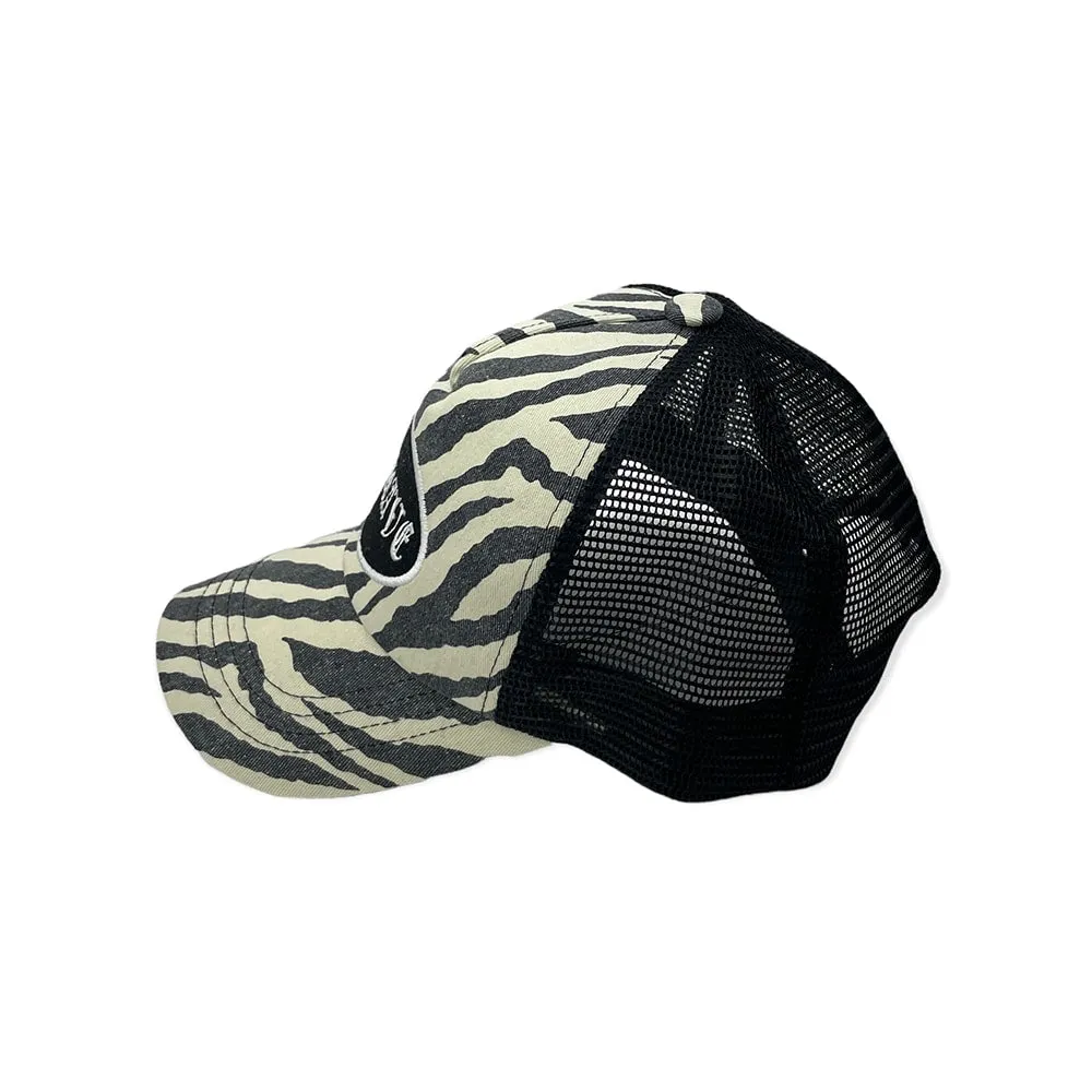 Zebra Pattern Mesh Baseball Hat CY24